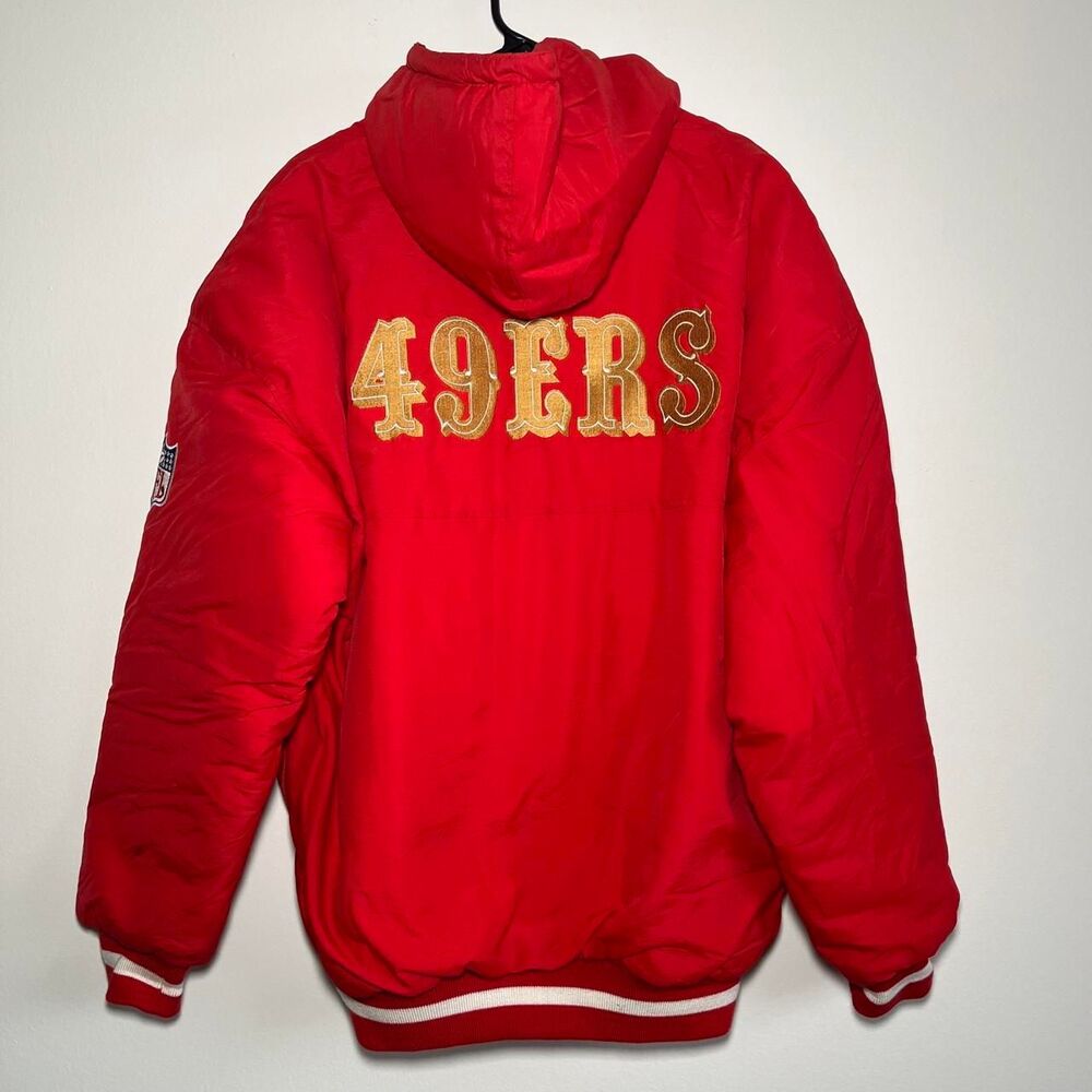 Vintage 90s NFL San Francisco 49ers American Sports Football Puffer Jacket Large